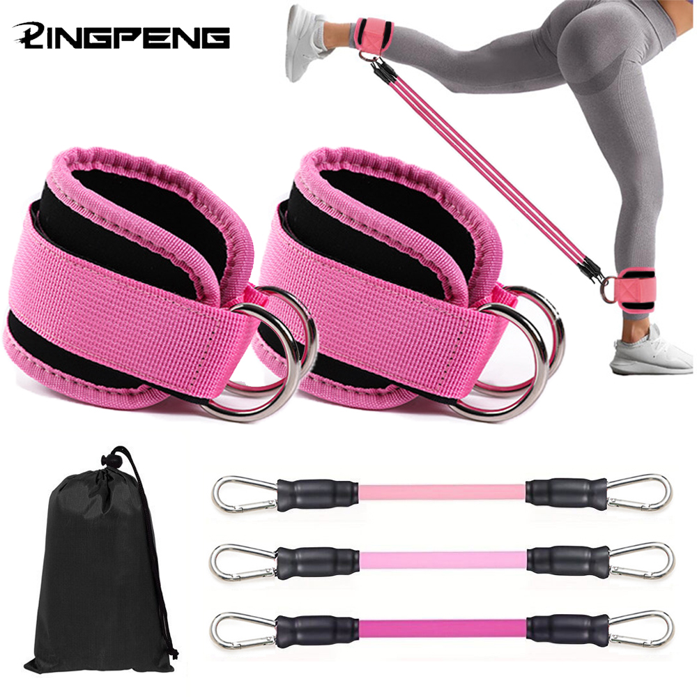Pilates Yoga Board - Correas de tobillo, conjunto de bandas