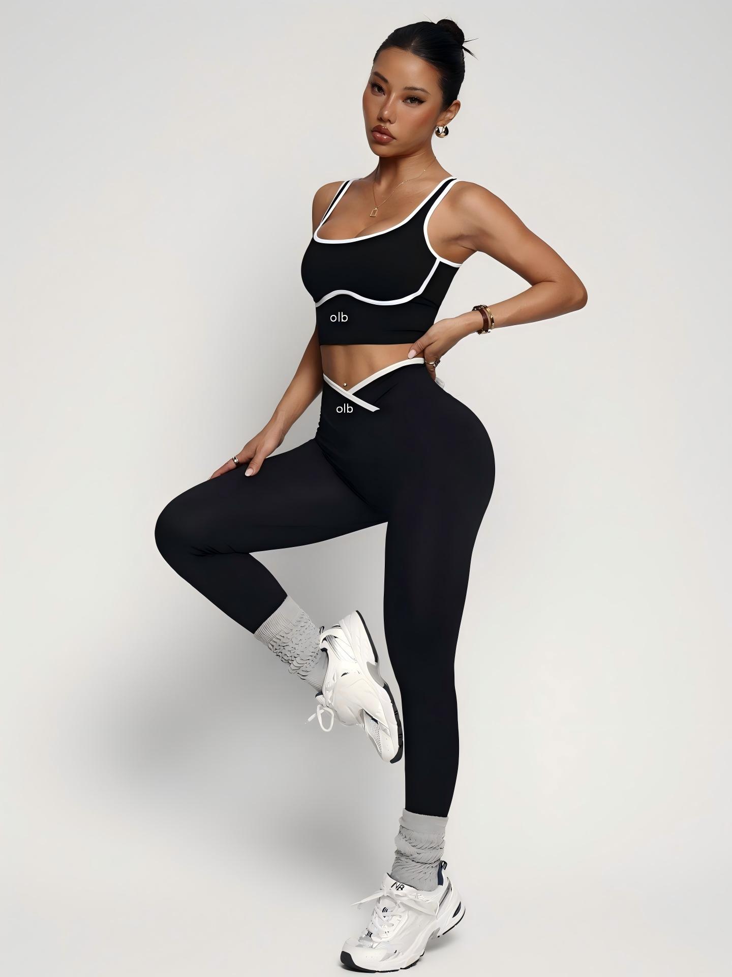 Pilates Yoga Gear - Conjunto deportivo de 2 piezas, top