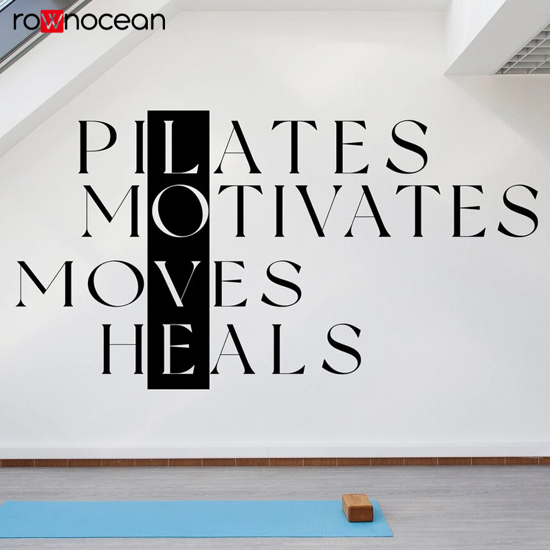 Pilates Yoga Quotes - Pegatina de pared con citas de