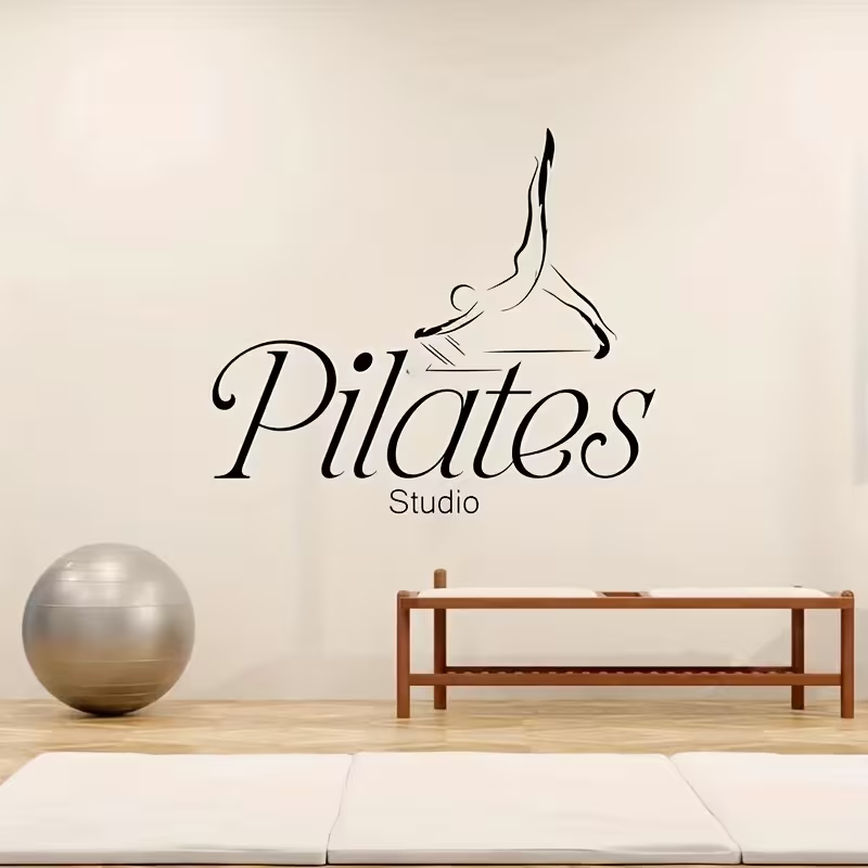 Pilates Yoga Quotes - Vinilo Decorativo para Estudio de Pilates,