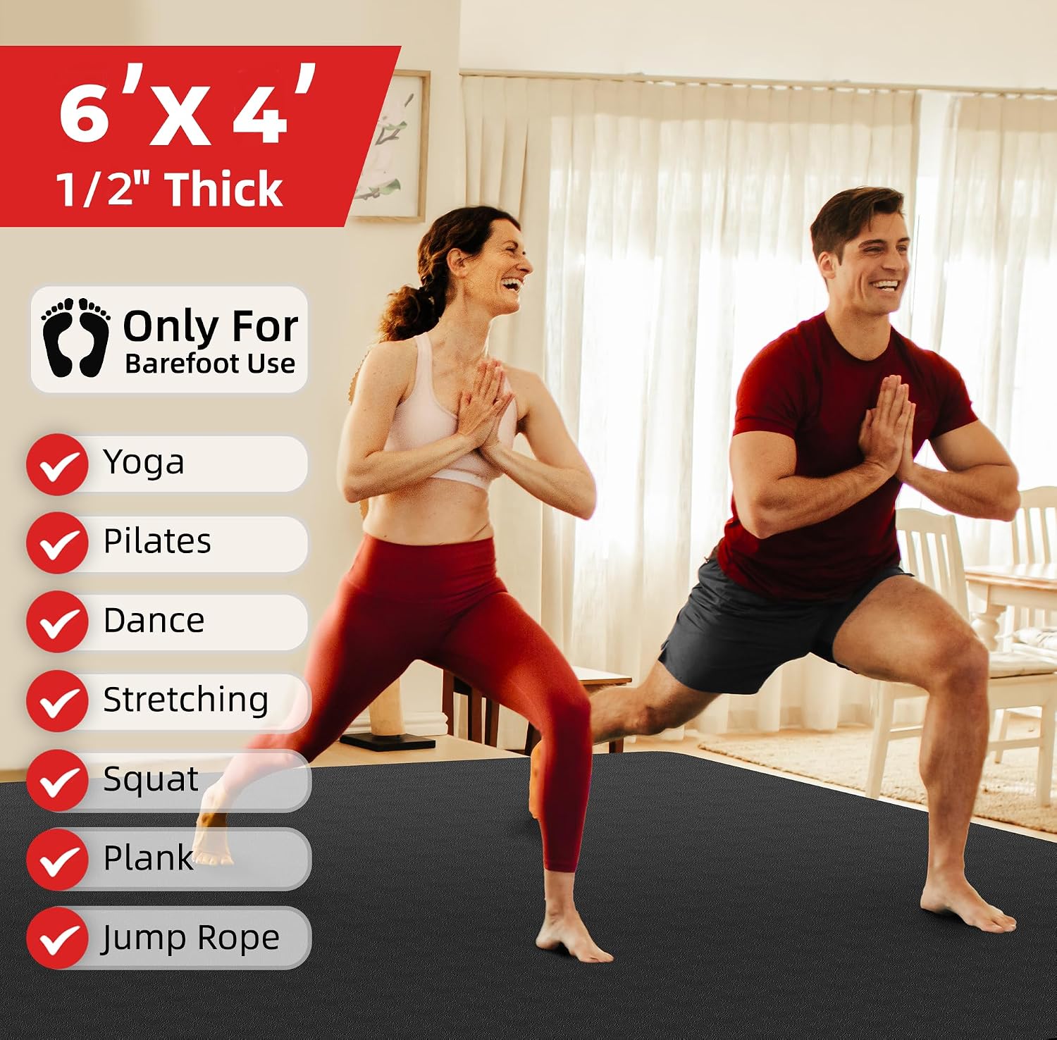 Esterilla de yoga extragrande  - Pilates Yoga Or Gym reseña y precio