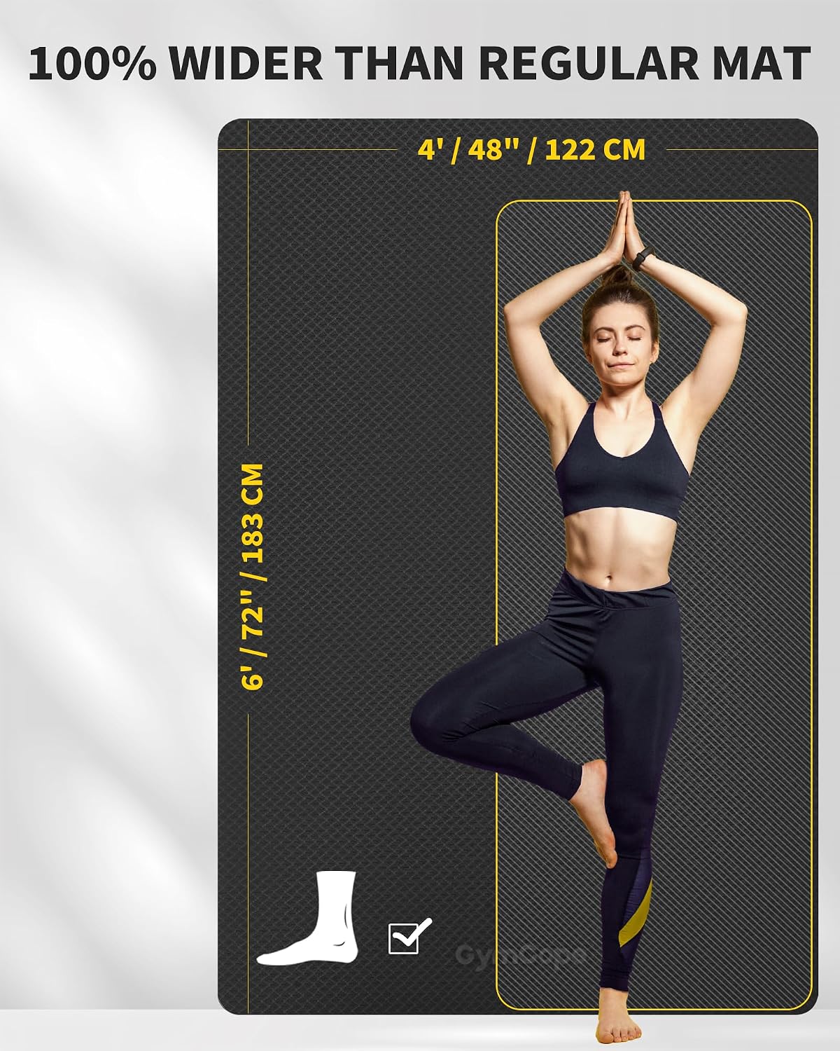 Esterilla de yoga extragrande  - Pilates Yoga Or Gym reseña y precio