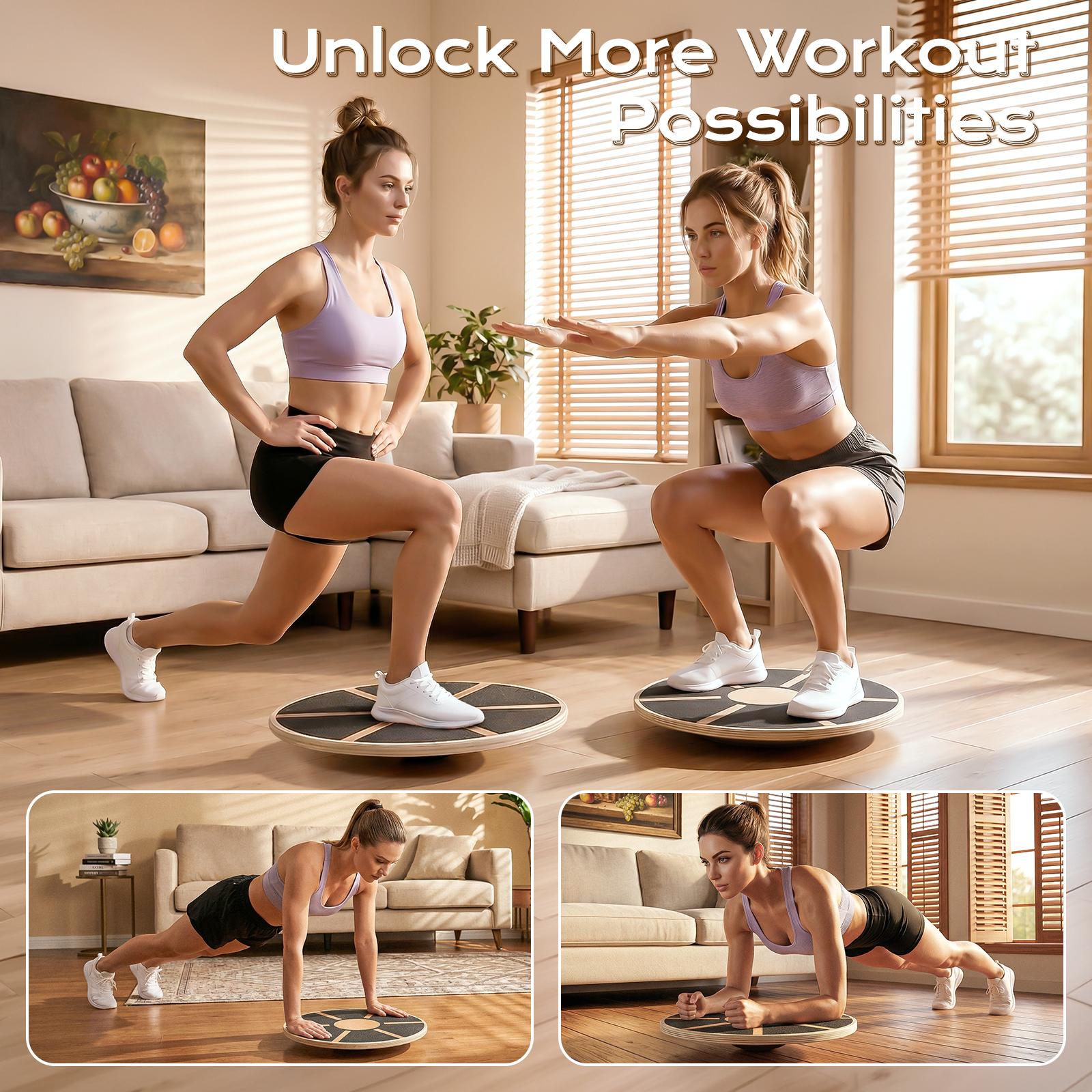 Tabla de Equilibrio de Madera  - Pilates Yoga Gifts reseña y precio