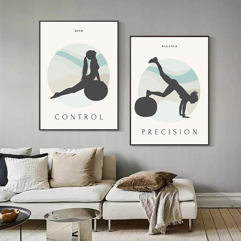 Pintura en lienzo minimalista  - Pilates Yoga Quotes reseña y precio